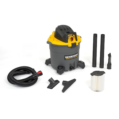 Workshop Wet/Dry Vacs 16 Gal. 6.5 Peak HP Heavy-Duty Wet/Dry Shop Vacuum with Accessories WS1600VA