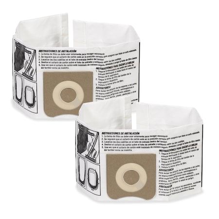 Workshop Wet/Dry Vacs 2pk Fine Dust Vac Collection Bags for 3-4 Gal. Wet/Dry Shop Vacuums, 2PK WS32045F