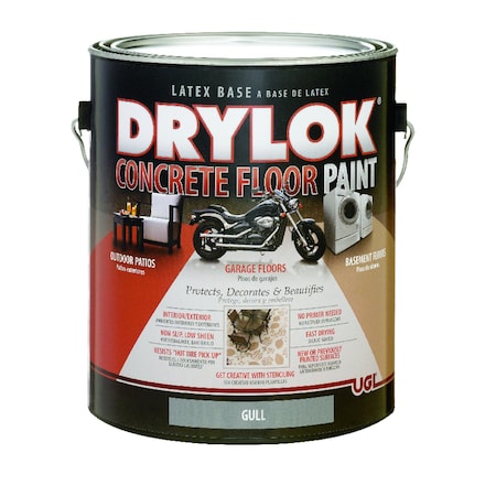 Drylok Flat Gull Latex Concrete & Garage Floor Paint 1 gal 21313 | Zoro