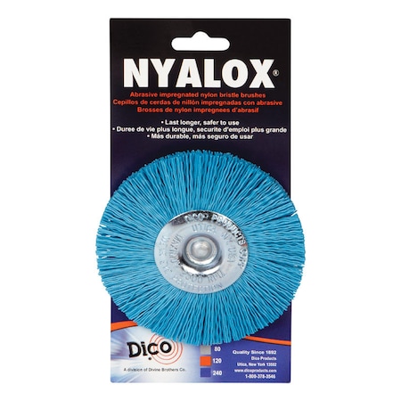 Dico Products 4" Nyalox Flap Brush 80Grit (Gray