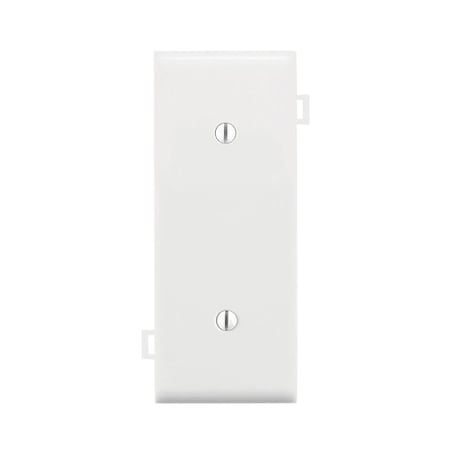 Leviton 1-Gang Blank Wall Plate – Midway Size, White, Thermoplastic Nylon, Box Mount