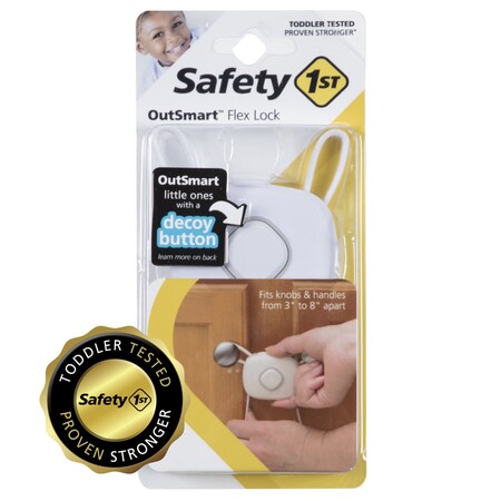 Safety 1st OutSmart White Plastic Cabinet Flex Lock 1 pk