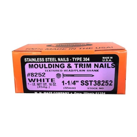 Maze Nails 3D 1-1/4 in. Trim Stainless Steel Nail Flat Head 1 lb Maze Nails 3D 1-1/4 in. Trim Stainless Steel Nail Flat Head 1 lb