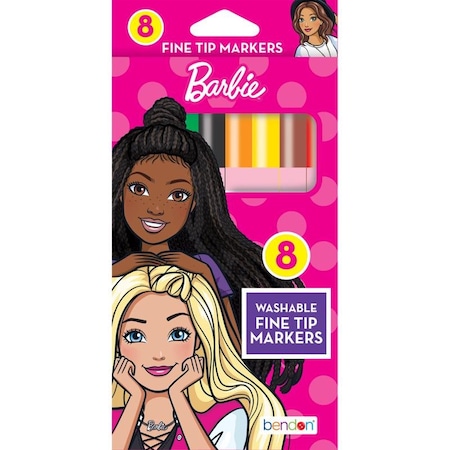Bendon Barbie Fine Tip Marker 8 pk, 48PK 52619 | Zoro 