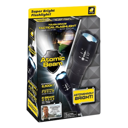 atomic beam rechargable flashlight 1200 lumens Black LED AAA Battery so you can count on it whenever you need light Atomic Beam LED Flashlight by