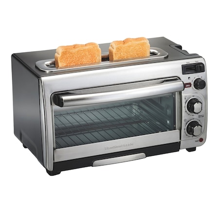 Metal Black/Silver 2 slot Convection Toaster Oven 12.05 in. H X 17.8 in. W X 10.24 in