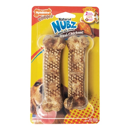Nylabone Nubz Chicken Chews For Dogs 2 pk