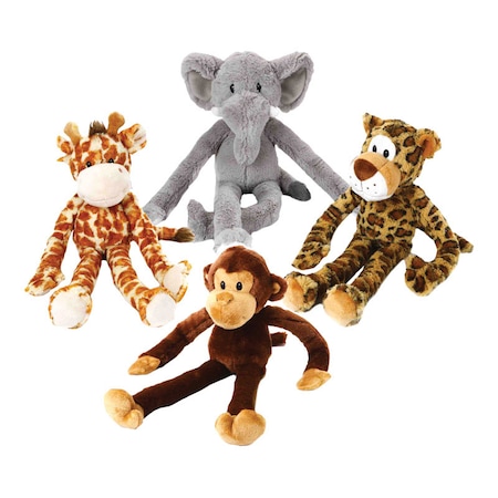 Multipet Assorted Plush Swingin Safari Dog Toy Extra Large