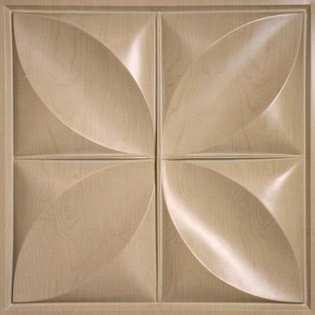 Sandle Tile Ceilume Petal 2ft x 2ft Sandal Wood Ceiling Tile V1-PETAL-22SWD | Zoro