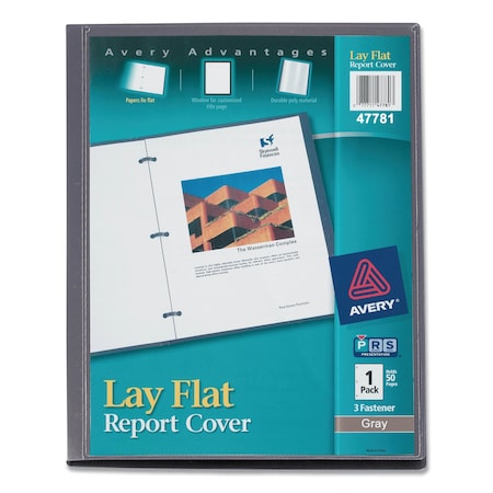 Lay Flat Report Cover, Gray