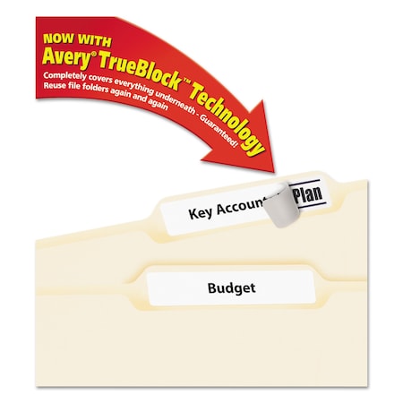 AVERY File Folder Labels,White,PK1800 (75366) | Zoro