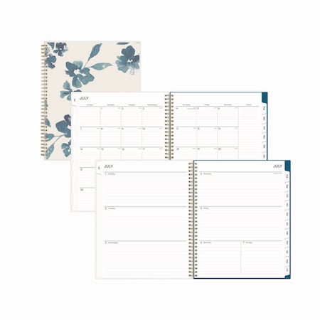 Academic Year Frosted Weekly/Monthly Planner, 11x8.5, Blue, 2021-2022