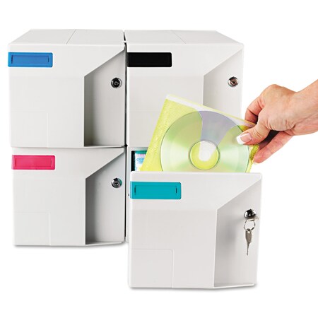 Innovera CD/DVD Storage Drawer, Holds 150 Discs, Light Gray IVR39501 | Zoro