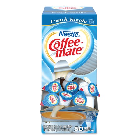Coffee Mate 35170 7 46 Liquid Coffee Creamer French Vanilla 0 38 Oz Mini Cups Pk50 Zoro Com