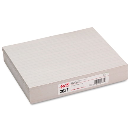 Skip Papers Pacon Newsprint Paper, Skip-A-Line, White, PK500 2637 | Zoro
