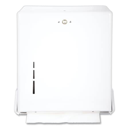 San Jamar T1905WH Distributore Asciugamani A Strappo Multiuso – Capacità 300 C-fold/500 Multifold, Colore Bianco, Metallo E Plastica