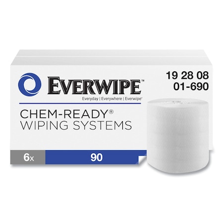 Everwipe ChemReady Dry Wipes, 12 x 125, 90 Wipes, 6PK 192808 | Zoro