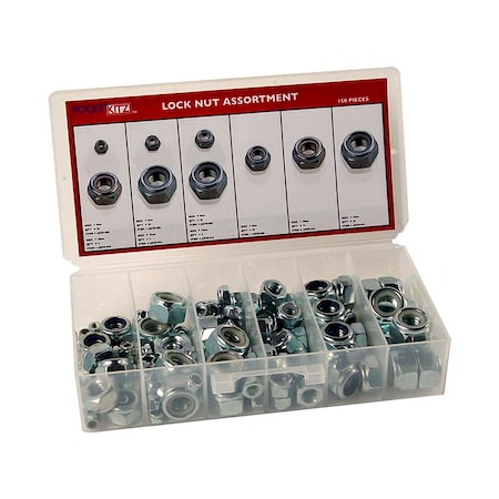 Huyett Lock Nut Fine Thread ZC Assort 150pc DISP-LNUT150 | Zoro