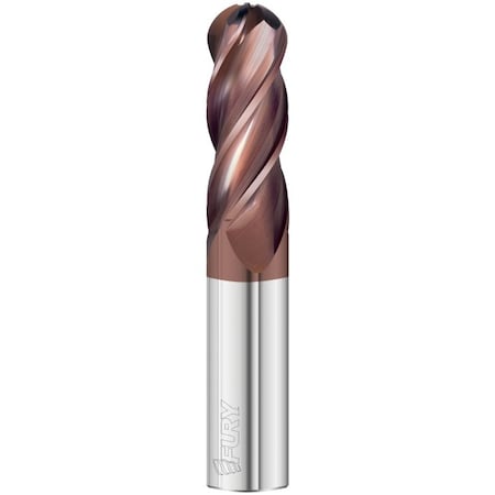 1/2" 4-Flute Variable Helix Carbide End Mill - 3" Overall Length, TiALN Coated, Made In USA