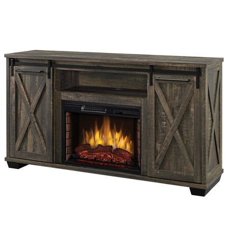 Muskoka 240 325 241 450 50 Rivington 58 In Infrared Media Electric Fireplace Barnboard Gray Zoro Com Muskoka 240 325 241 450 50 Rivington, Menards Fireplace Mantel Shelves