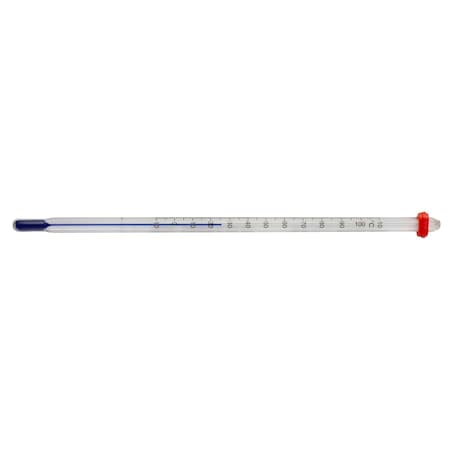H-B Instrument B60710-1300 Durac Plus PFA Safety Coated Liquid-in-Glass Thermometer, -20 to 150?C, Total Immersion, Organic Liquid Fill