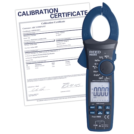 Reed Traini Rms Reed Instruments REED R5055 1000A True RMS AC/DC Clamp Meter, includes ...