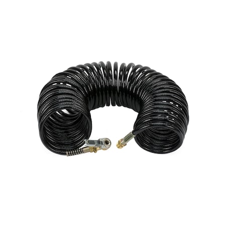 Viair Black Braided Coil Hose, 1/4"M Swivel, W 00039