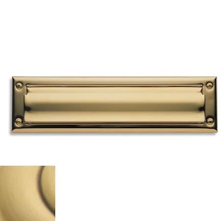 Baldwin Estate Satin Brass with Brown Mail Slot 0014.060