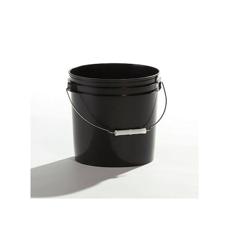 Pipeline Packaging Open Head Pail, HDPE, Black, 2 gal. 01-05-048-00042
