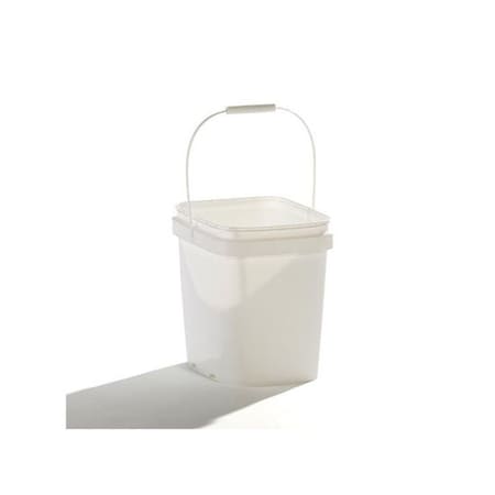 Pipeline Packaging Open Head Pail, HDPE, White, 2 gal., Height: 9-9/16" 01-05-048-00078
