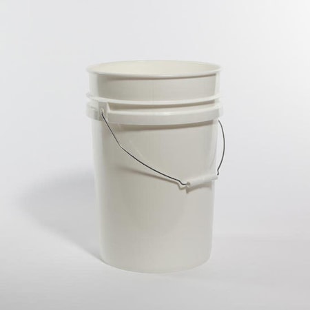 Pipeline Packaging Open Head Pail, HDPE, White, 6 gal., Diameter: 11-29/32" 01-05-048-00173