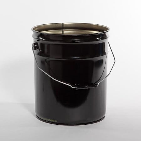 Pipeline Packaging Open Head Pail, Steel, Black, 5 gal., UN Rating Liquid: Y2.0/100 01-19-048-00211