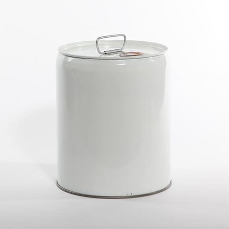 Pipeline Packaging Tight Head Pail, Steel, White, 5 gal., UN Rating Liquid: Y2.0/300 01-19-079-00015