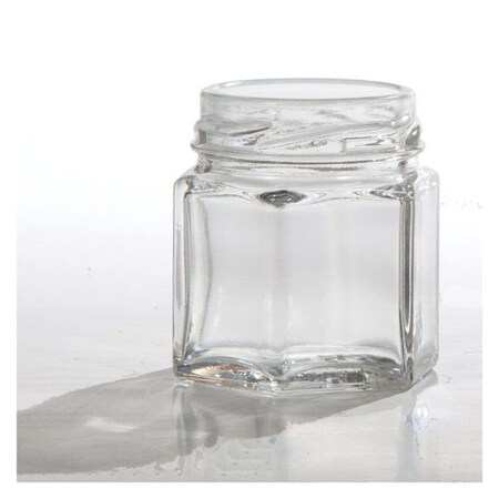 Pipeline Packaging Hex Glass Jar, 1.5 oz. 08-04-033-00011