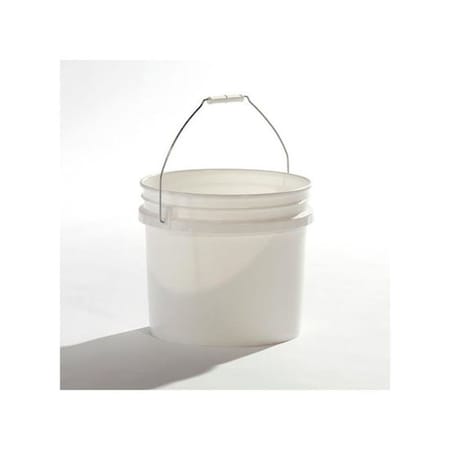 Pipeline Packaging Open Head Pail, HDPE, White, 3.5 gal., Height: 10-1/2" 01-05-048-00131