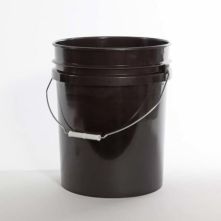 Pipeline Packaging Open Head Pail, HDPE, Black, 5 gal., Height: 14-9/16" 01-05-048-00155