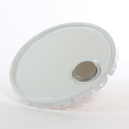 Pipeline Packaging Cover, Steel, White, 5 gal., Type: Lug, Spout 01-19-020-00264