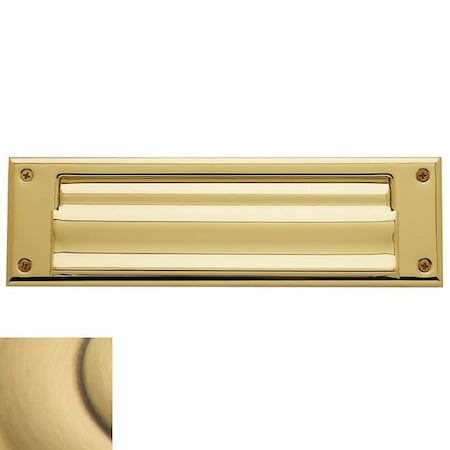 Baldwin Estate Satin Brass with Brown Mail Slot 0017.060