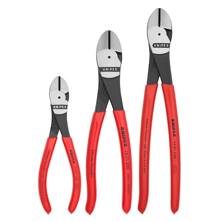 Knipex 3 Piece Plastic Grip Diagonal Cutters 00 20 05 US
