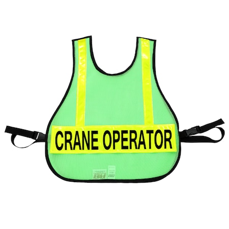 R&B Fabrications Crane Operator Safety Vest, Lime Green 003LG-CO