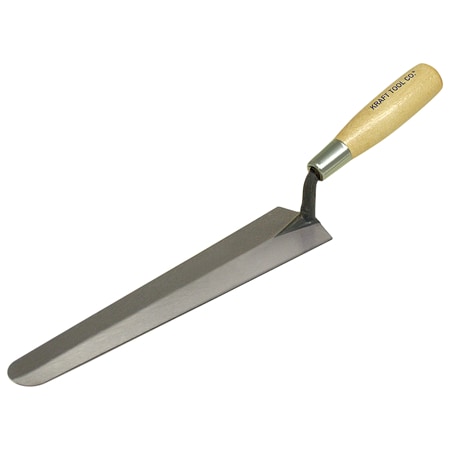 Kraft Tool Duck Bill Trowel w/Wood Hand, 10" x 2 GG444