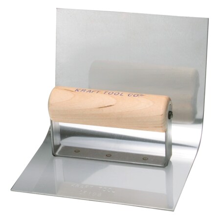 Kraft Tool Gutter Tool w/Wood Ha, 6" x 4-1/2" 2"R CF196