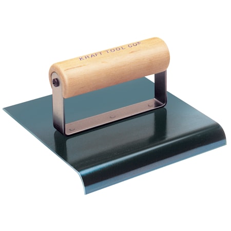 Kraft Tool Blue Steel Edger w/Wood, 9" x 6" 3/8"R CF596