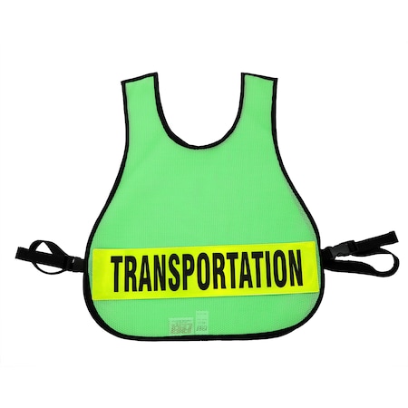 R&B Fabrications Safety Vest Transportation, Lime Green 005LG-TRSPT