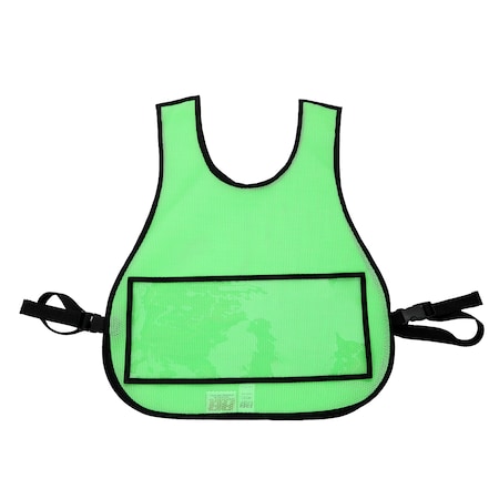 R&B Fabrications Traffic Safety Vest with Window, Lime Gr 005LG-WINDOW