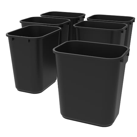 Storex Medium Waste Basket, PK6 00710U06C