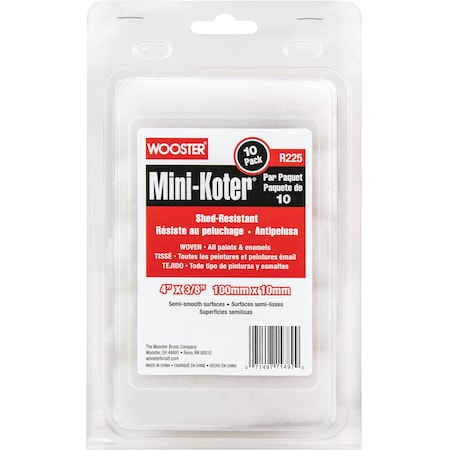 Wooster Woven Paint Roller Cover, Semi-Smooth, 4"L R125-4