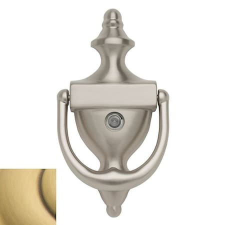 Baldwin Estate Satin Brass with Brown Door Knockers 0103.060