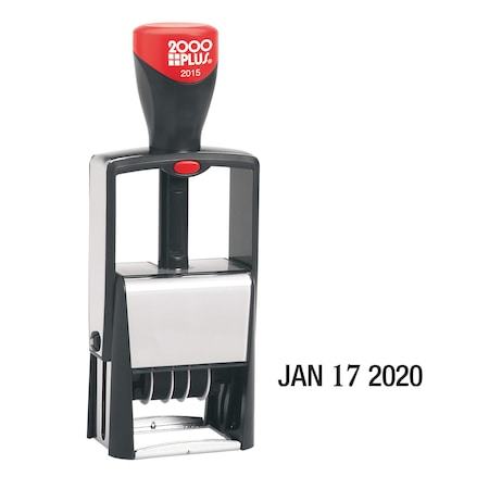 2000 Plus Date Stamp, Heavy Duty, Self-Inking, Black 011200
