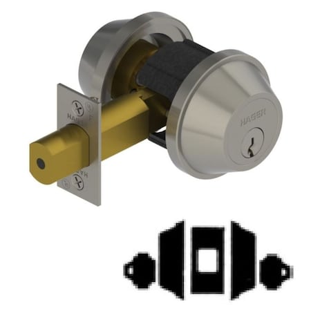 Hager Satin Chrome Deadbolt 321426D 098342